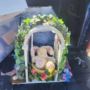 Cottage Treasure Garden Bunny Centerpiece
